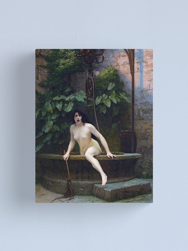 Alternate view of TRUTH COMING OUT OF HER WELL TO SHAME MANKIND - JEAN-LEON GEROME Canvas Print