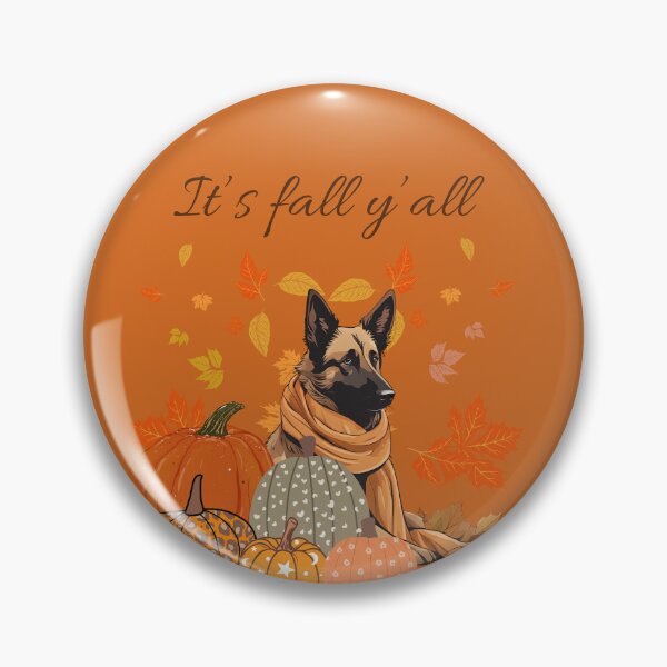 Item preview, 'It's Fall Y'all - Cozy Laekenois with Pumpkins and Leaves" designed and sold by GoodyPaws.