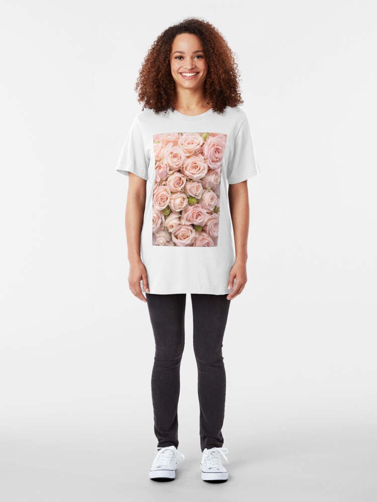 "Blush Pink Roses Pattern" Tshirt by newburyboutique Redbubble