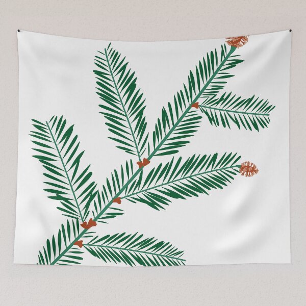 Item preview, California coastal redwood tree leaf and acorns designed and sold by katedill0n.