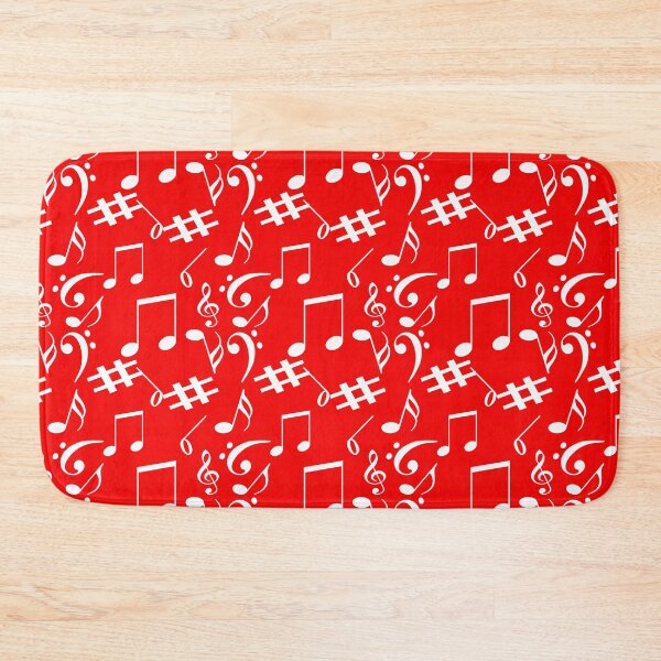 Item preview, Red Musical Notes Symbol Pattern designed and sold by PatternTitan.