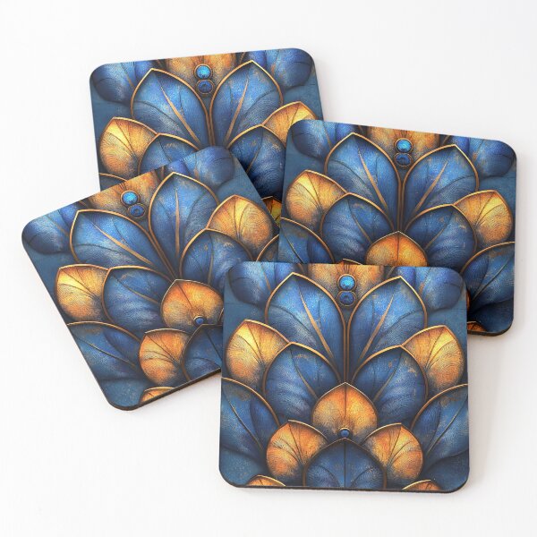 Item preview, Art Deco Blue Gold designed and sold by ArtHouseNiklas.
