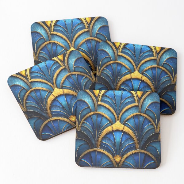 Item preview, Art Deco Blue Gold designed and sold by ArtHouseNiklas.