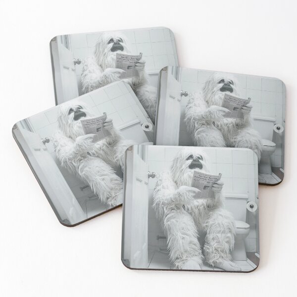 Item preview, Yeti Sitting on the Toilet Reading a Newspaper designed and sold by CheekyAnimalz.