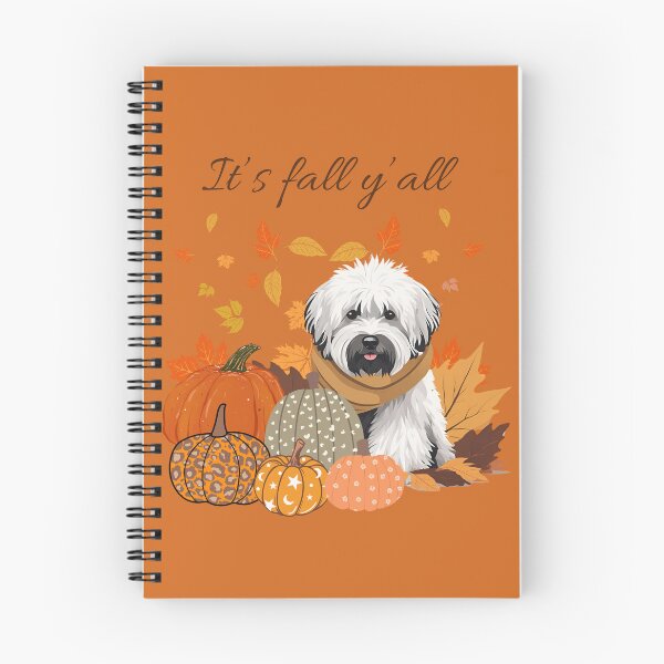 Item preview, 'It's Fall Y'all - Cozy Puli with Pumpkins and Leaves" designed and sold by GoodyPaws.