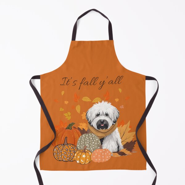 Item preview, 'It's Fall Y'all - Cozy Puli with Pumpkins and Leaves" designed and sold by GoodyPaws.