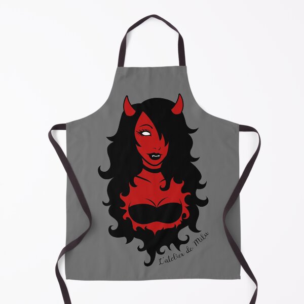 Item preview, She's devilish ! - Grey background designed and sold by L'Atelier de Milu.