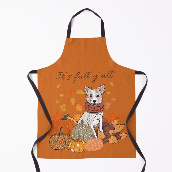 Item preview, 'It's Fall Y'all - Cozy Mudi with Pumpkins and Leaves" designed and sold by GoodyPaws.