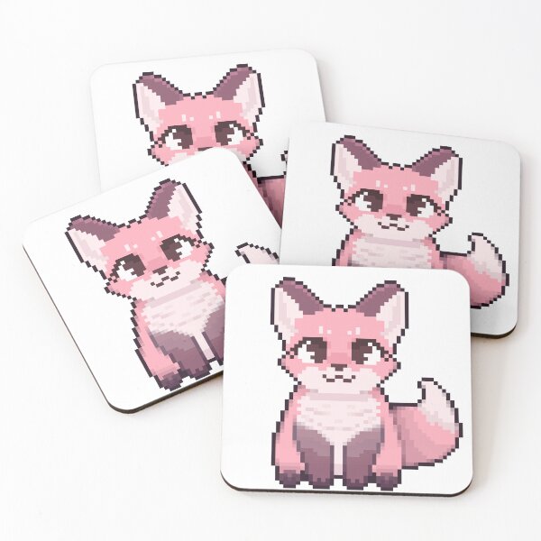 Item preview, Cute Pink Fox Pixel Art  designed and sold by kyubi-pixels.