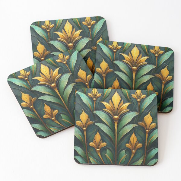 Item preview, Art Deco Green Gold designed and sold by ArtHouseNiklas.