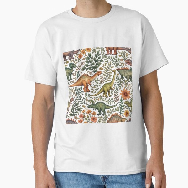 Aperçu de l'œuvre Motif floral de dinosaure créée et vendue par Krasnovaovaova.