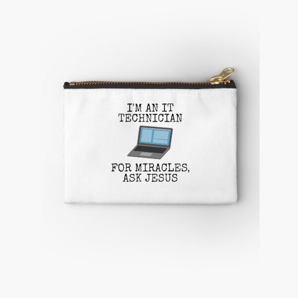 Item preview, I'm An IT Technician, For Miracles Ask Jesus, Christian Funny designed and sold by doodlerob.