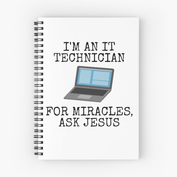 Item preview, I'm An IT Technician, For Miracles Ask Jesus, Christian Funny designed and sold by doodlerob.