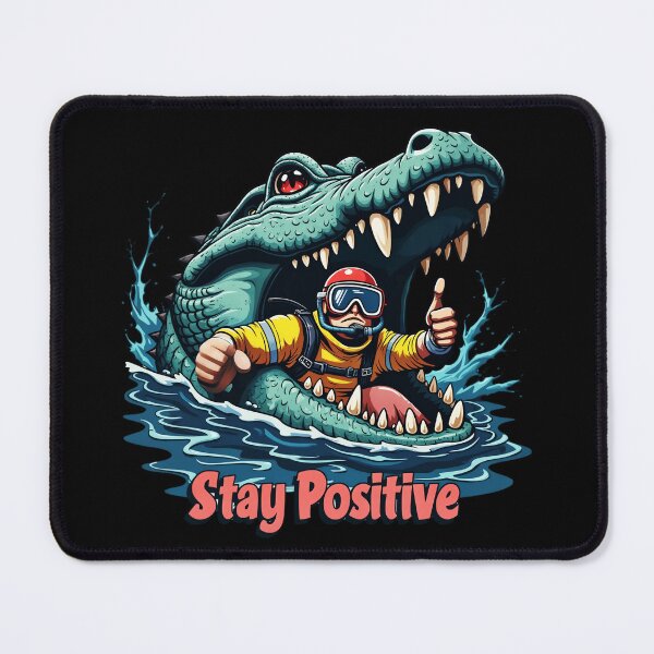 Item preview, Stay Positive Crocodile designed and sold by AlphaTeez.