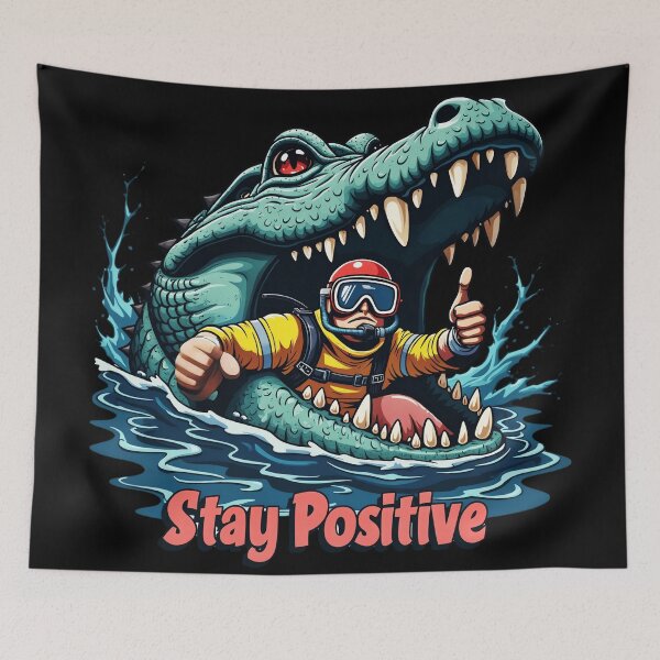 Item preview, Stay Positive Crocodile  designed and sold by AlphaTeez.