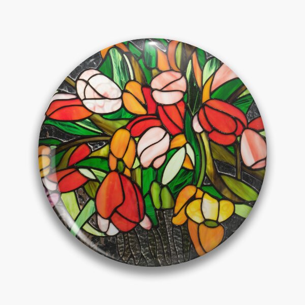 Item preview, Vibrant Stained Glass Tulips designed and sold by Georgia Mizuleva.