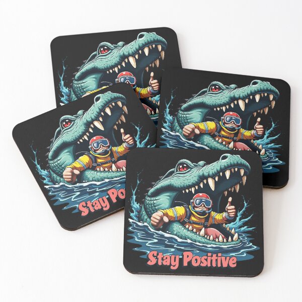 Item preview, Stay Positive Crocodile  designed and sold by AlphaTeez.