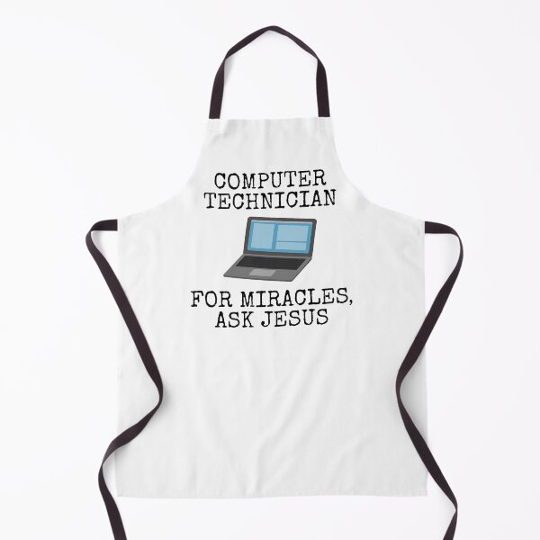 Item preview, Computer Technician, For Miracles Ask Jesus, Christian Funny designed and sold by doodlerob.