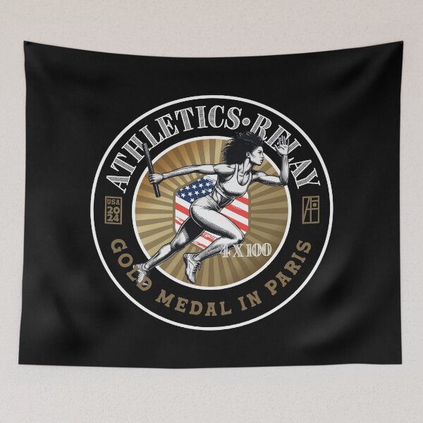Item preview, 2024 - USA - ATHLETICS - RELAY 4X100- GOLD MEDAL - PARIS - 1 designed and sold by ArtProjectShop.