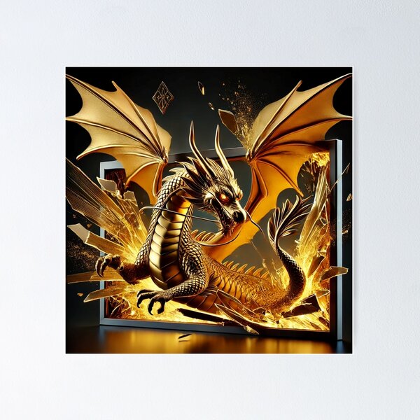 Item preview, Golden Dragon Screen Break designed and sold by WildVista.