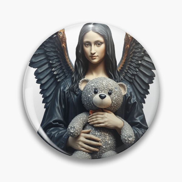 Item preview, Amazing Mona Lisa angel artwork with a diamond teddy bear da Vinci designed and sold by TaliaShin.