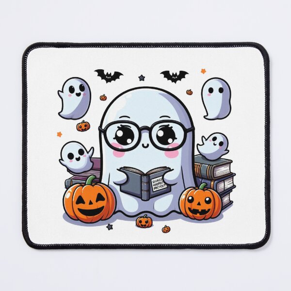 Item preview, Halloween Sheet Ghost Reading Cute Ghosts Reading Book Spooky Book Lover designed and sold by PodBloom.