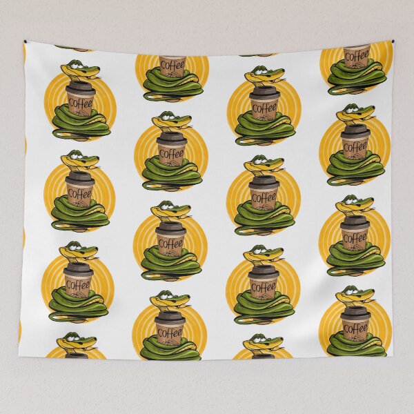 Item preview, Snake with coffee designed and sold by Maryart8.