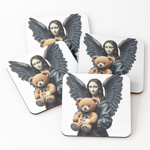 Item preview, Beautiful Mona Lisa angel statue with a cute bear designed and sold by TaliaShin.