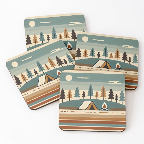 Item preview, Happy Camper (Retro, 70s, Camping) designed and sold by Origami-BA.