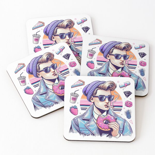 Item preview, Hipster man eating a doughnut designed and sold by Silbays.