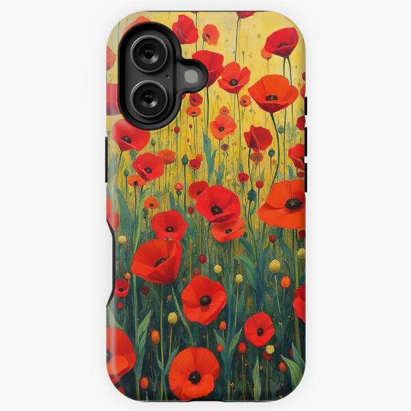 Aperçu de l'œuvre Les coquelicots du jardin de fleurs de Klimt créée et vendue par maniacfitness.