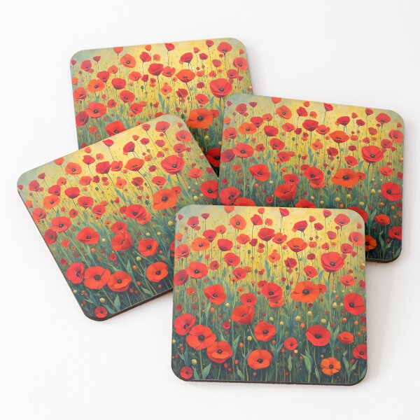Item preview, Klimt Flower Garden Poppies designed and sold by maniacfitness.