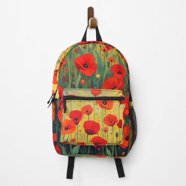 Aperçu de l'œuvre Les coquelicots du jardin de fleurs de Klimt créée et vendue par maniacfitness.