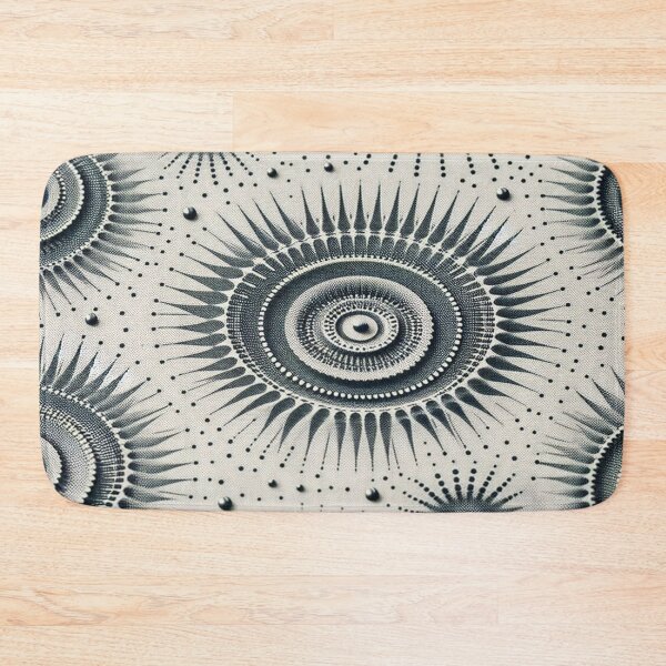 Item preview, Radiating Sound Waves Micro Fabric Pattern: Dynamic Concentric Circles on Light Gray designed and sold by Rui Fernandes.
