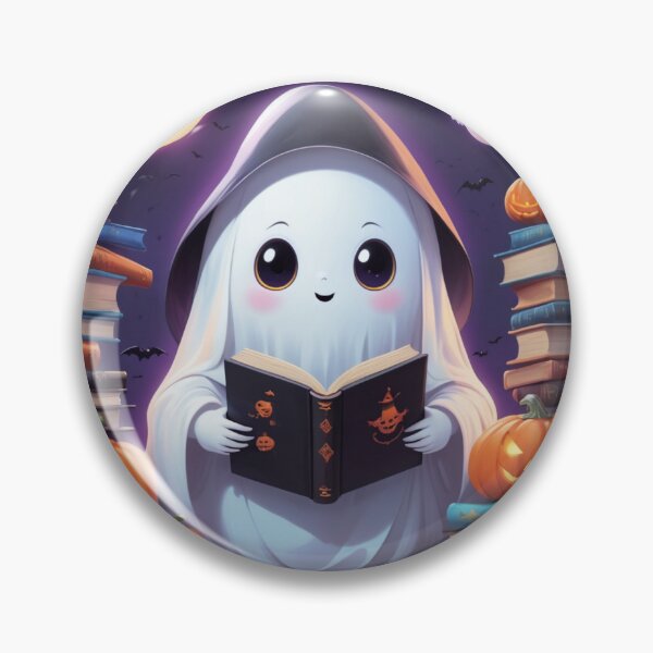 Item preview, Halloween Sheet Ghost Reading Cute Ghosts Reading Book Spooky Book Lover designed and sold by PodBloom.