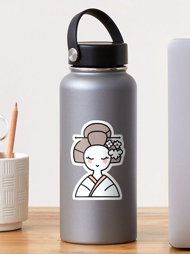 Thumbnail 1 von 3, Sticker, Geisha kawaii designt und verkauft von Kobeko.