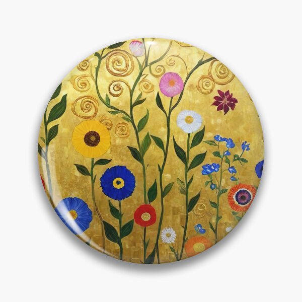 Item preview, Gustav Klimt Flowers with Gold designed and sold by maniacfitness.