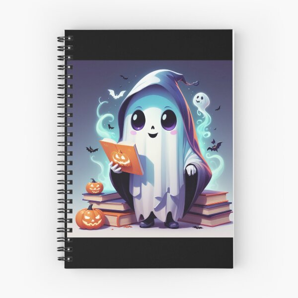 Artikelvorschau, Halloween Sheet Ghost Reading Süße Geister Lesebuch Gruseliger Buchliebhaber entworfen und verkauft von PodBloom.