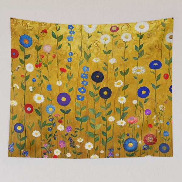 Item preview, Gustav Klimt Flowers on Gold designed and sold by maniacfitness.