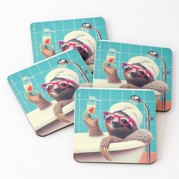 Item preview, Cool sloth having a bath designed and sold by Silbays.