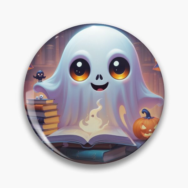 Item preview, Halloween Sheet Ghost Reading Cute Ghosts Reading Book Spooky Book Lover designed and sold by PodBloom.