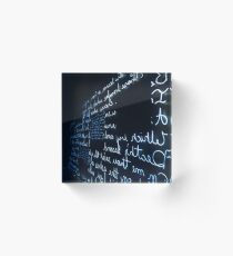 Script Acrylic Block
