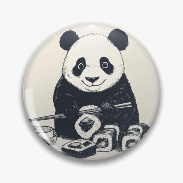 Item preview, Cartoon Panda Making Sushi designed and sold by advanceprintart.