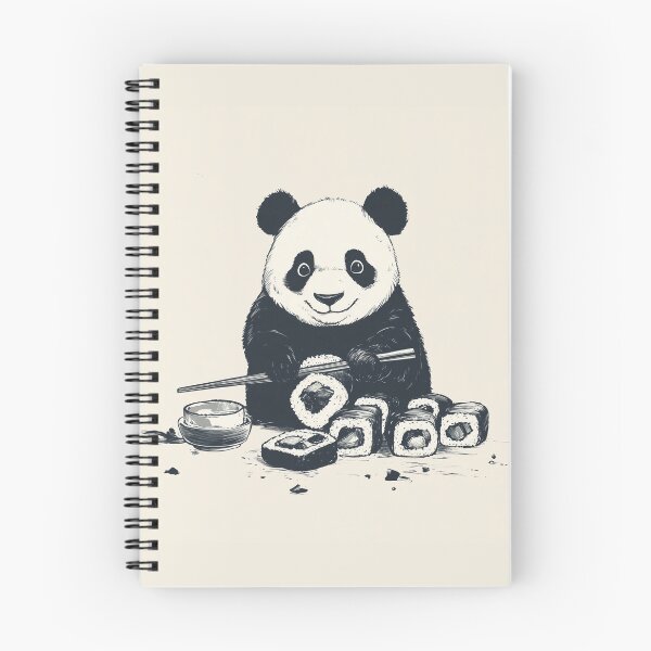 Item preview, Cartoon Panda Making Sushi designed and sold by advanceprintart.