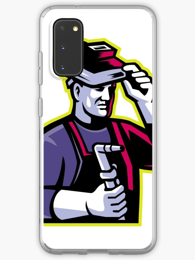 Funda De Samsung Galaxy Welder Welding Torch Mascot De Patrimonio Redbubble