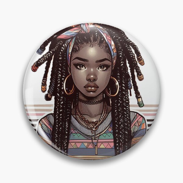 Item preview, Cool girl with braids designed and sold by Silbays.