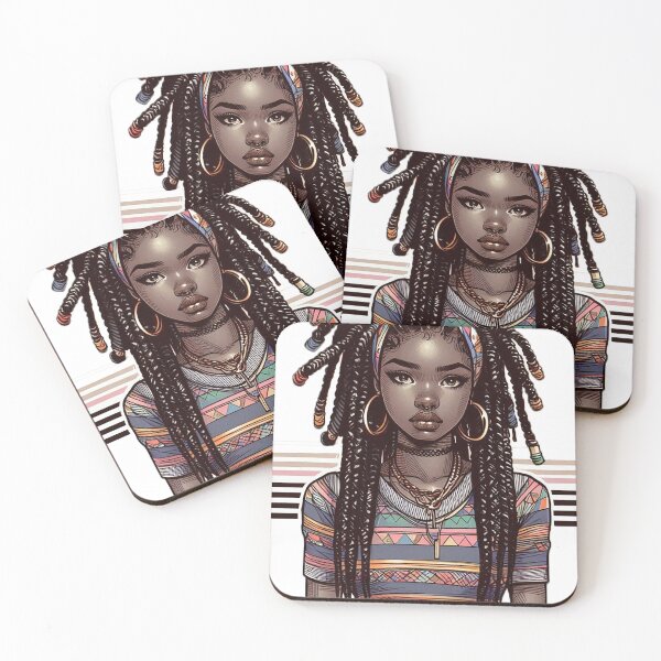 Item preview, Cool girl with braids designed and sold by Silbays.
