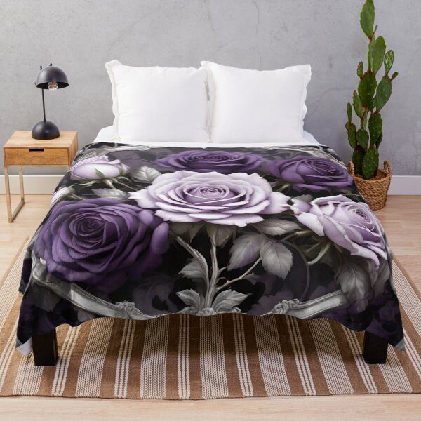 Item preview, Matte Lilac & Purple Roses With Silver Rococo designed and sold by DesignsByPrnces.