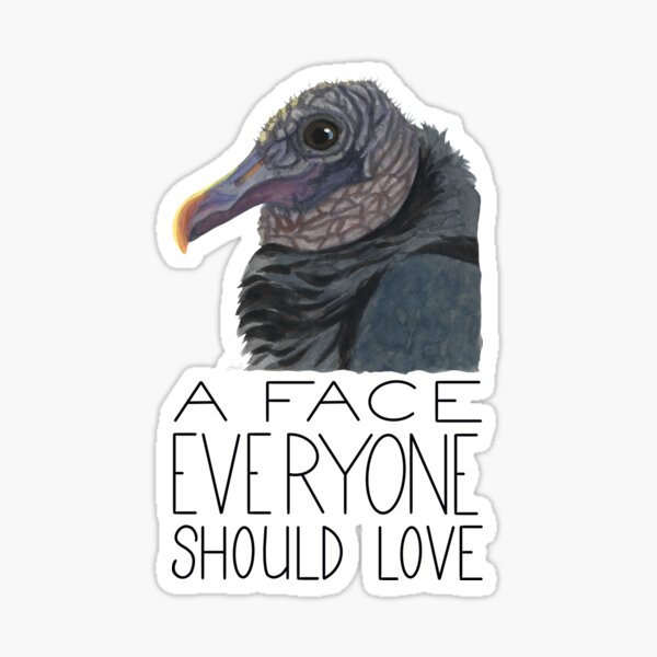 Item preview, A Face Everyone Should Love (Black Vulture) designed and sold by LauraWolfArtist.