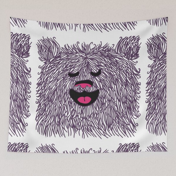Item preview, Purple Fur Shaggy Joyful Bear designed and sold by wildjellybeans.